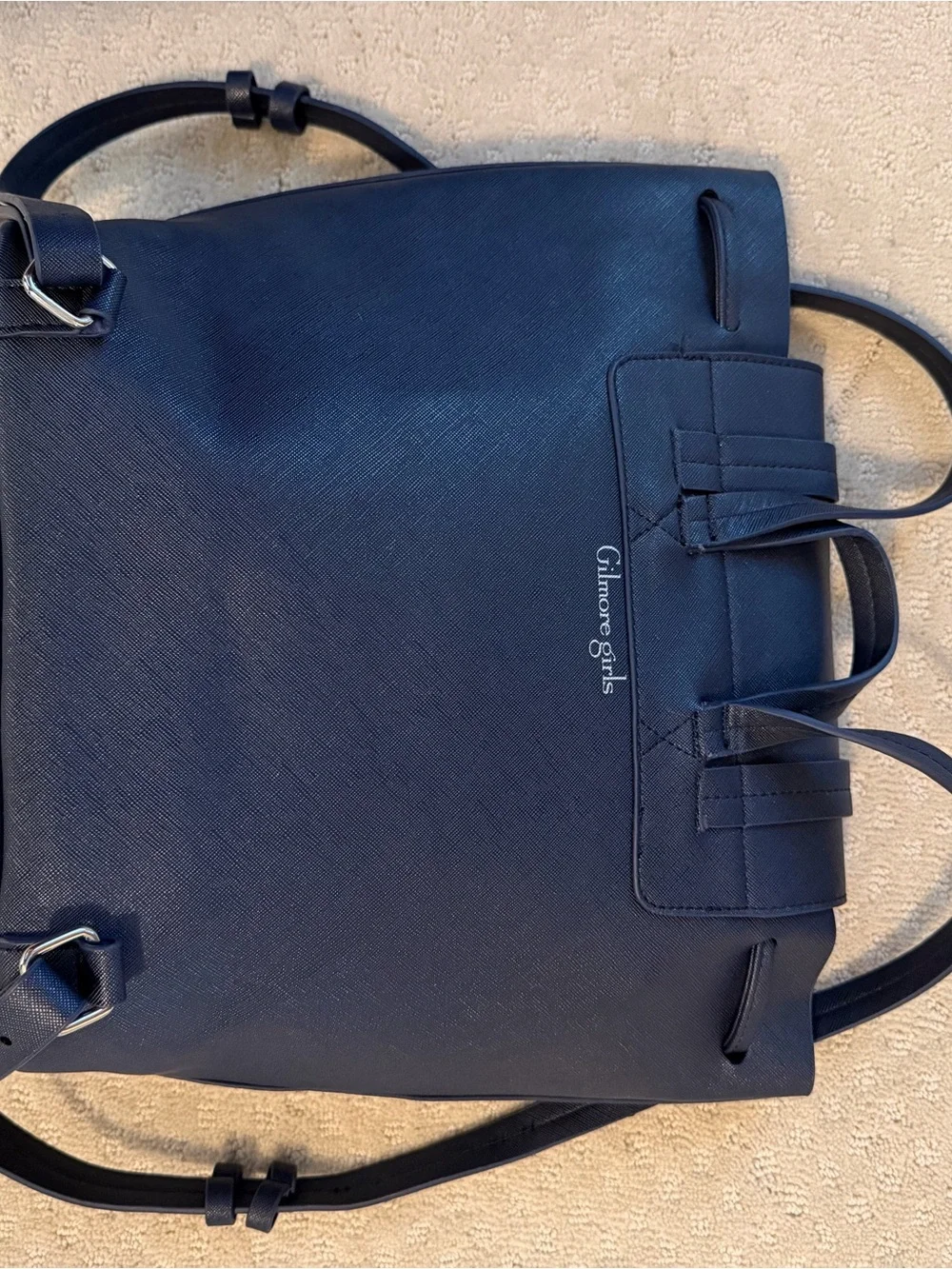 EUC Gilmore Girls Chilton Academy Mini Backpack Warner Bros WB Drawstring Flap